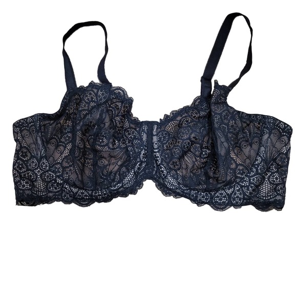 torrid Other - Torrid Curve Black Lace 42D Bra Balconette Unlined Peacock
